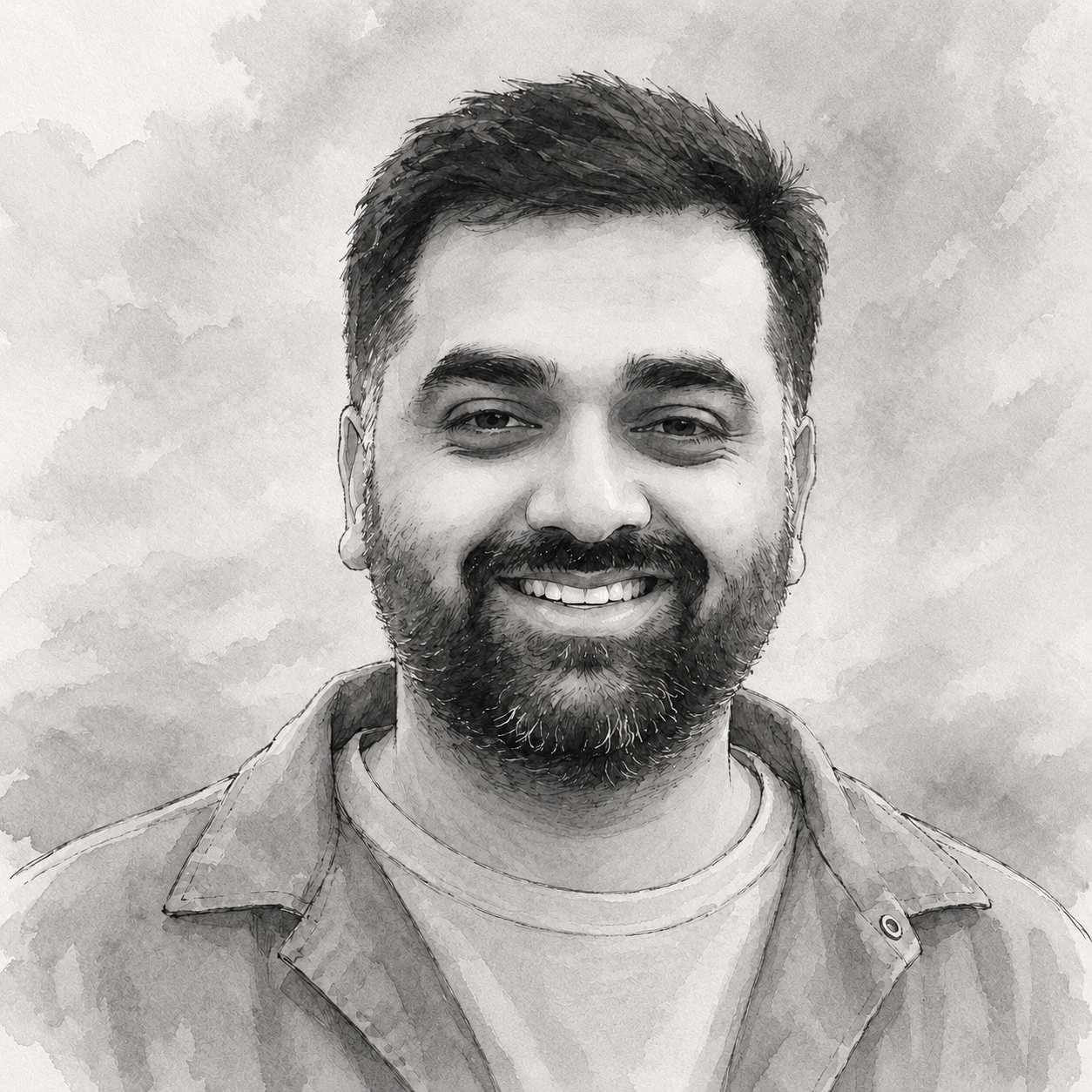 Sketch portrait of Udit Ramawat